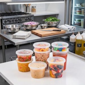 DELI CONTAINER - ROUND WITH LID - 8OZ